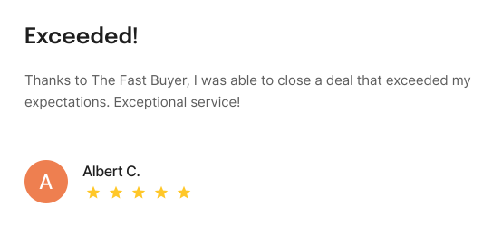 Customer review of The Fast Buyer